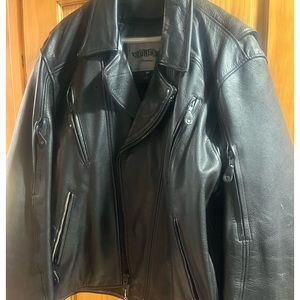 Leather jacket, black UNIK brand